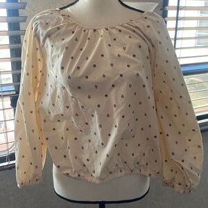 Puff sleeve cotton crop top